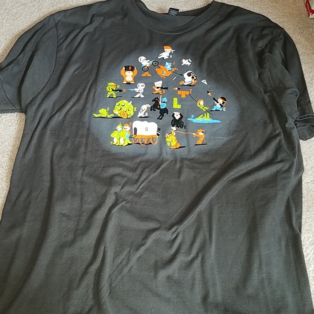 Retro game characters t-shirt
